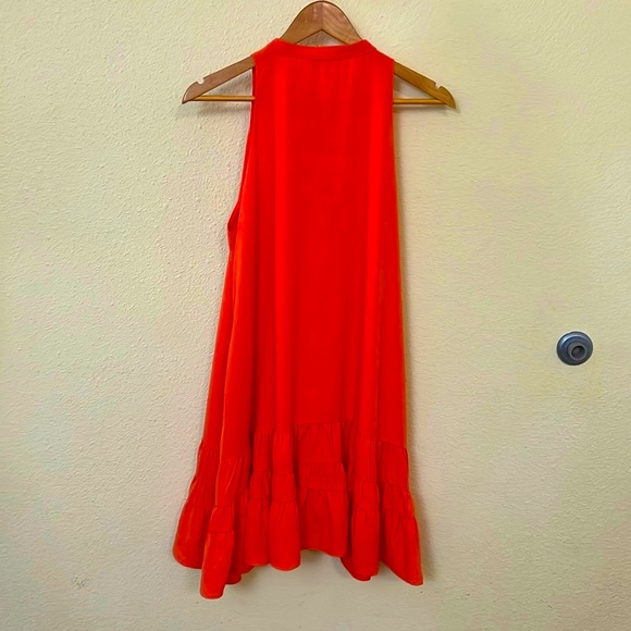 NWT Joy-Joy size L Orange Flouncy spring dress - Picture 4 of 7